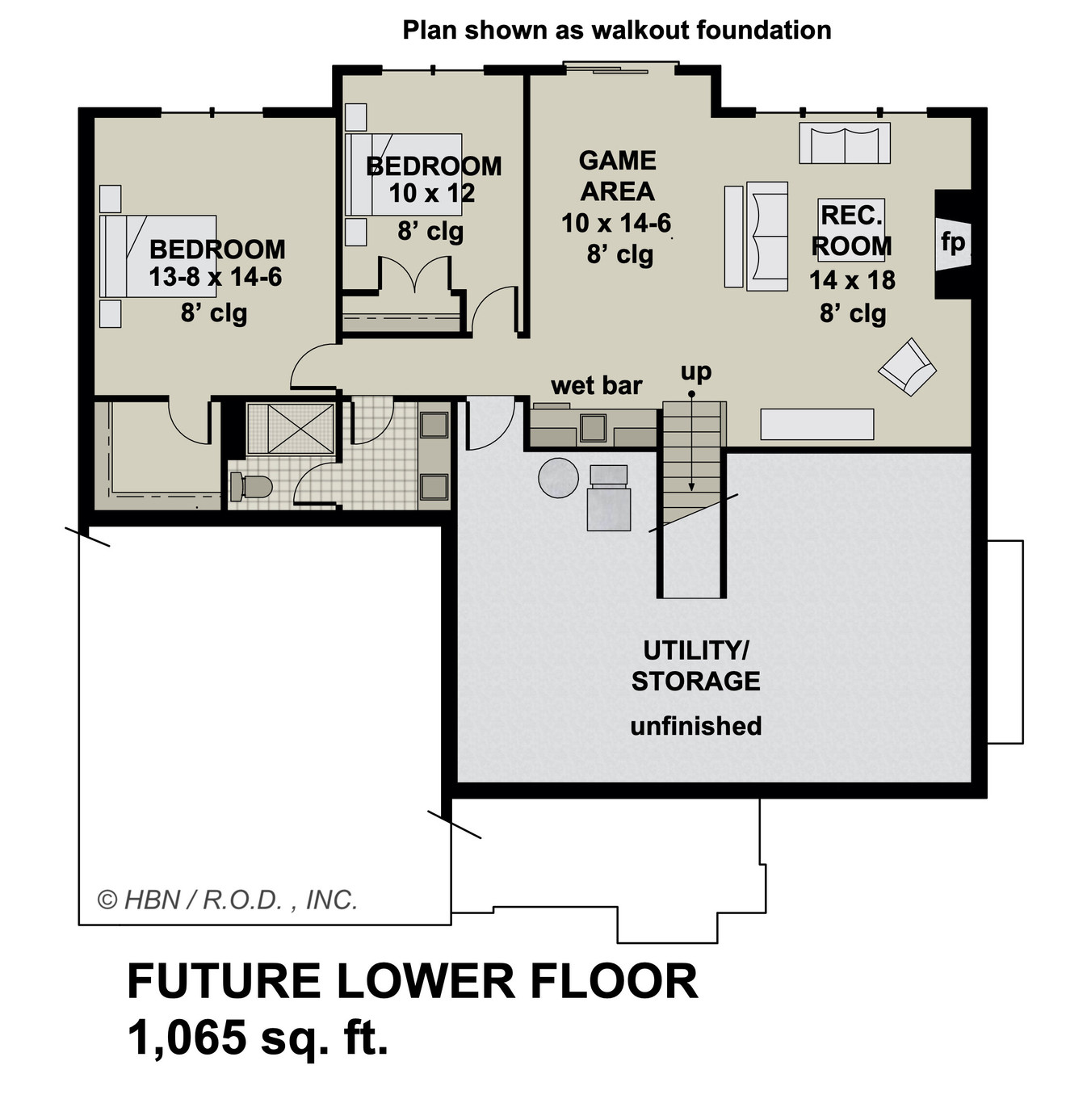 Craftsman House Plan - Ivy Ridge 69314 - Basement Floor Plan