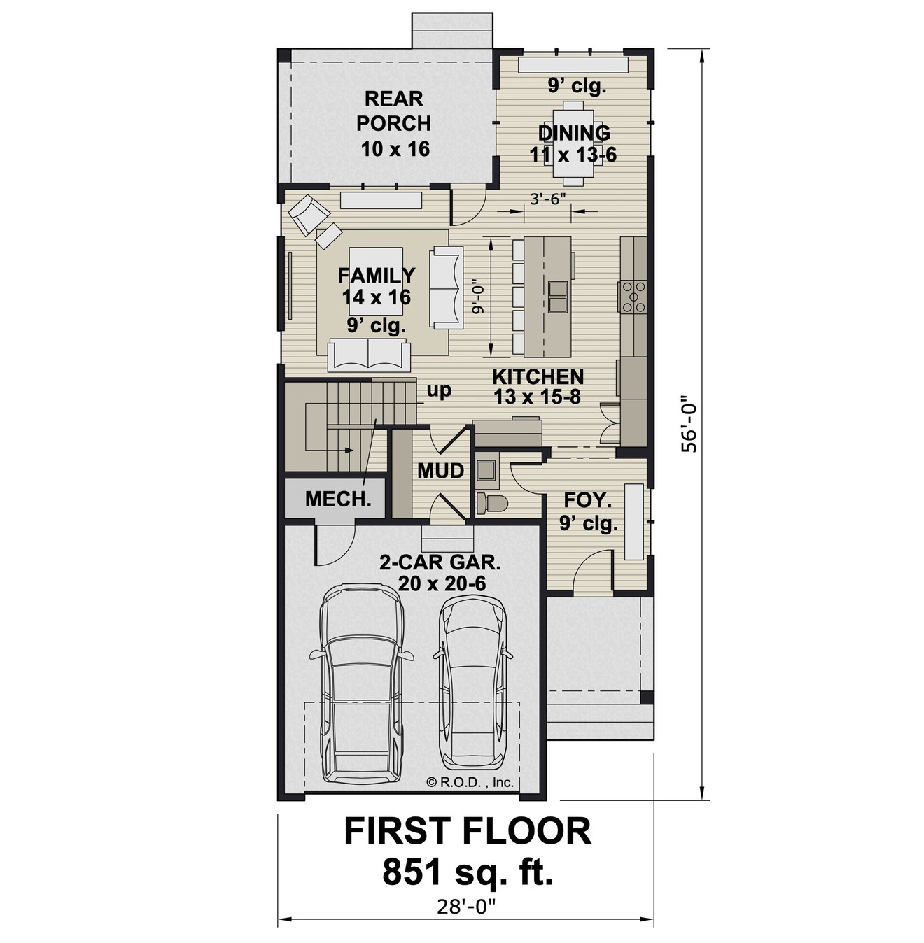 Farmhouse House Plan - Livingston 43317 - 1st Floor Plan