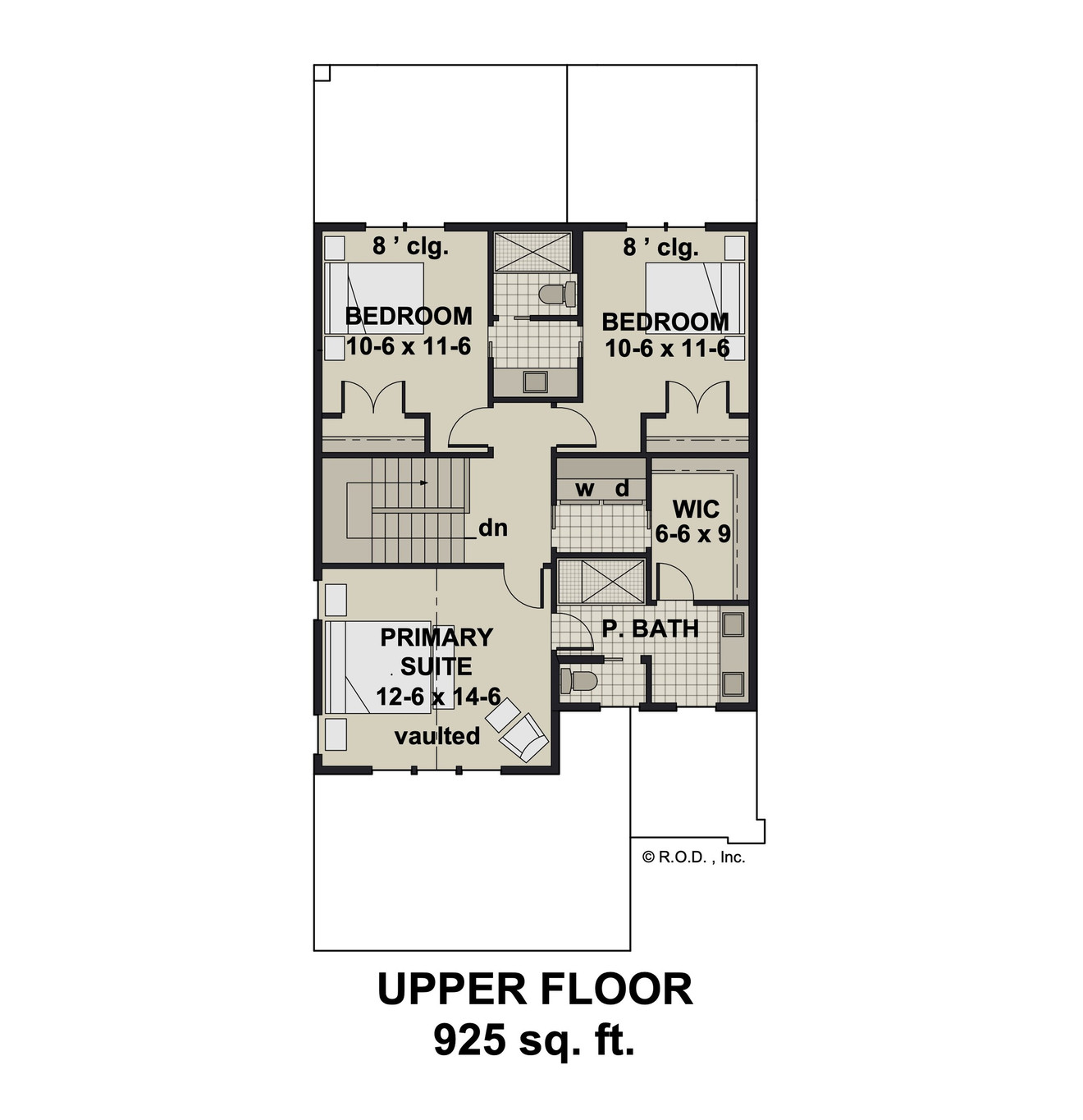 Secondary Image - Bungalow House Plan - Hillcrest 93406 - 2nd Floor Plan