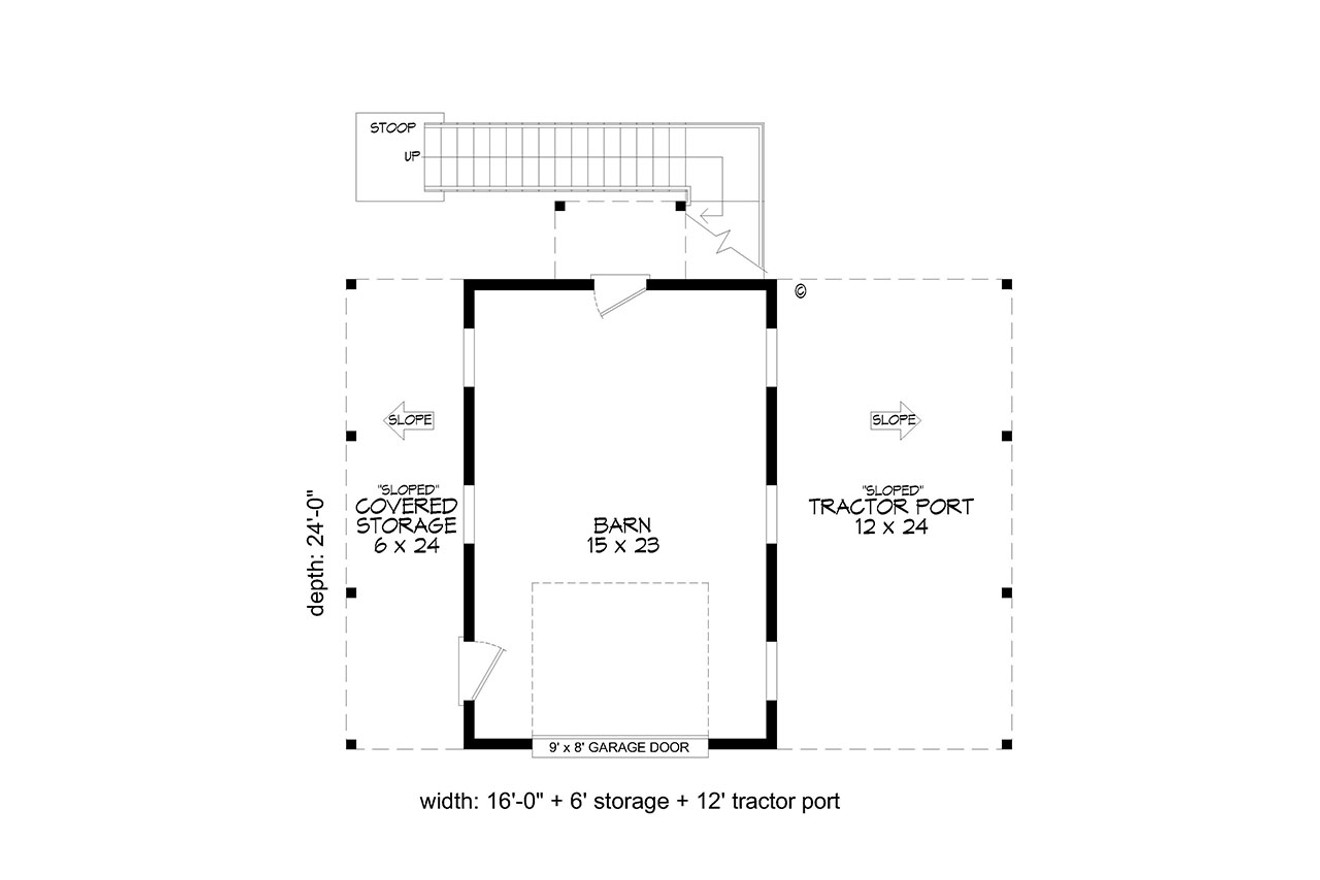 Country House Plan - Farmstead Barn 94579 - 1st Floor Plan