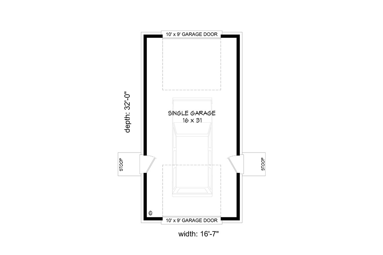 Contemporary House Plan - Eagle Creek Garage 94767 - 1st Floor Plan