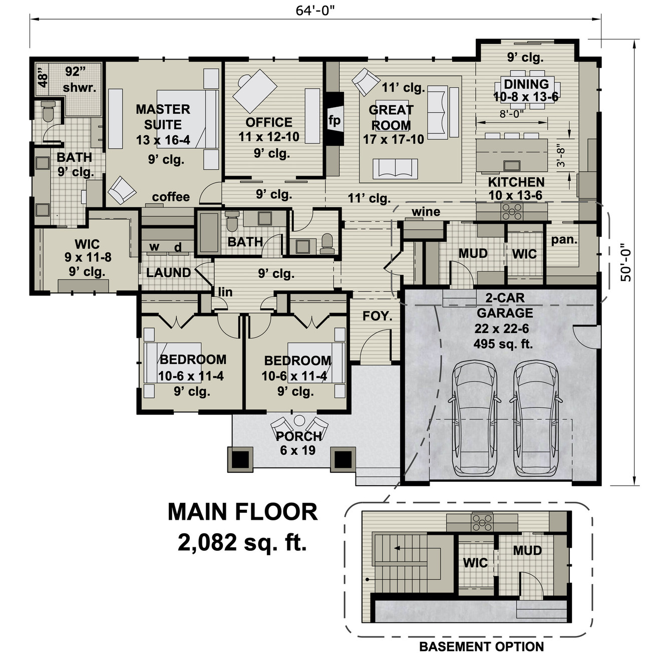 Traditional House Plan - Fox Hollow 45883 - 1st Floor Plan