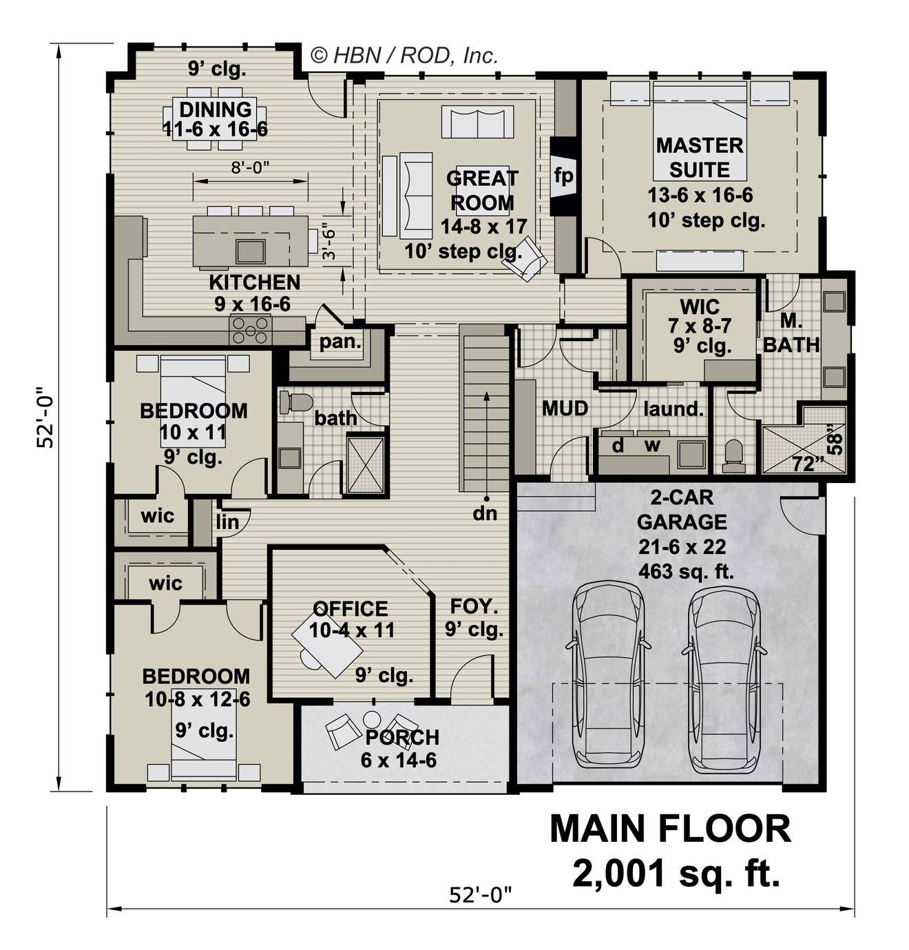 Farmhouse House Plan - Briars 56103 - 1st Floor Plan