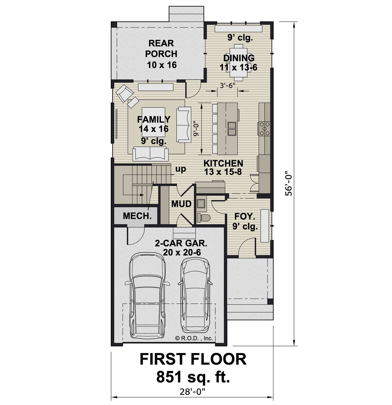Craftsman House Plan - Randolph 31276 - 1st Floor Plan