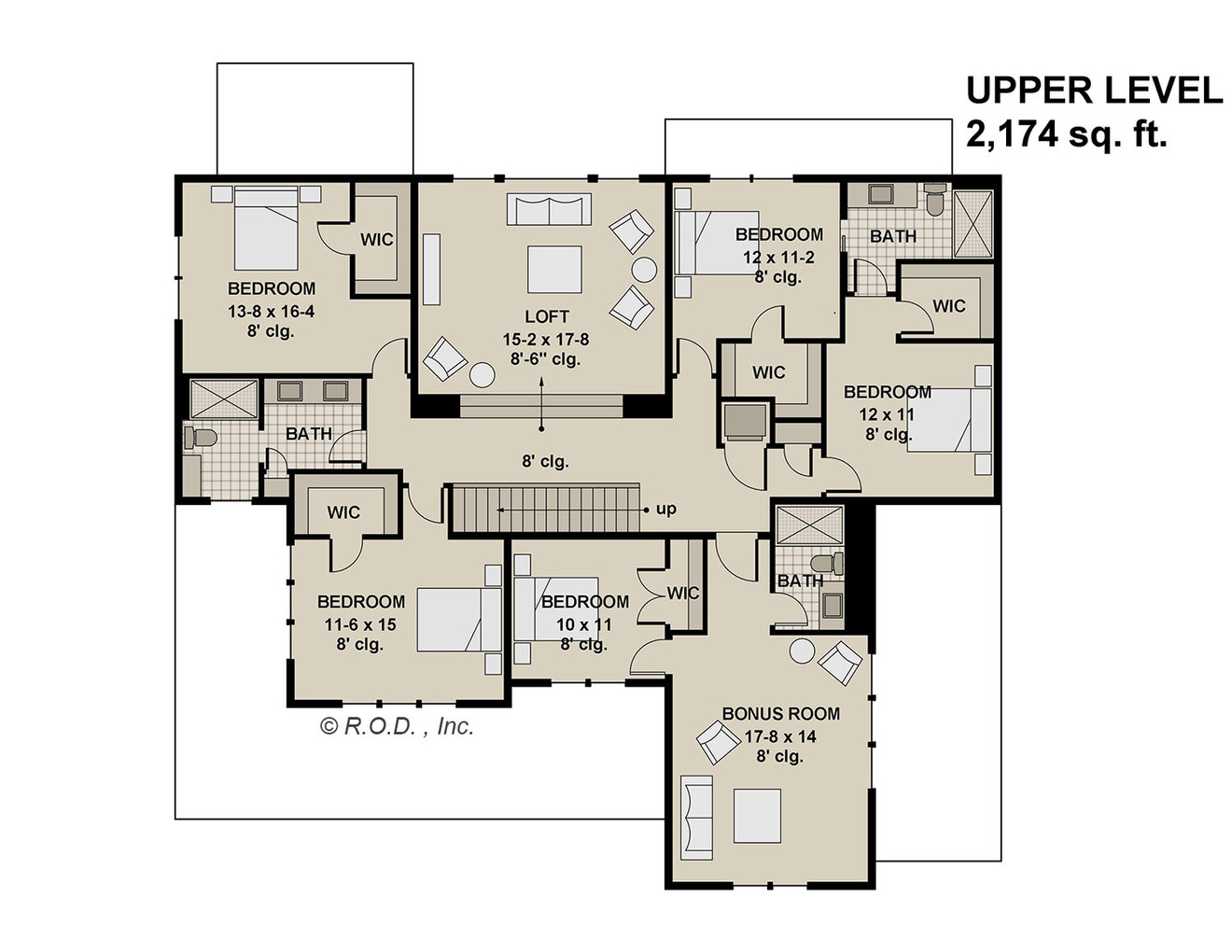 Farmhouse House Plan - Cold Spring 45938 - 2nd Floor Plan