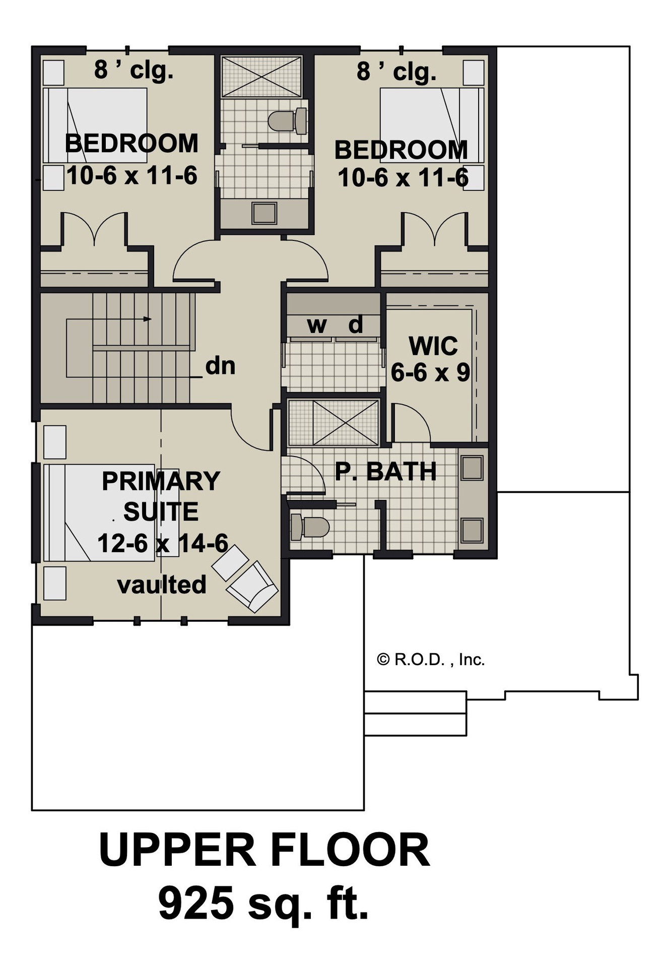 Secondary Image - Bungalow House Plan - Huron 18515 - 2nd Floor Plan