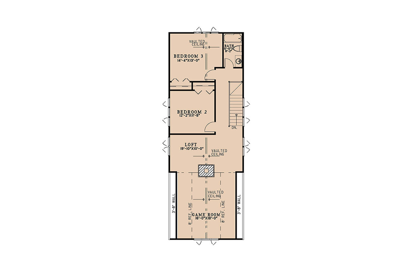 Mountain Rustic House Plan - Stone Creek Falls 81104 - 2nd Floor Plan