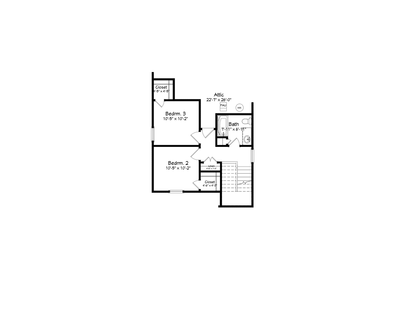 Secondary Image - Farmhouse House Plan - 10928 - 2nd Floor Plan