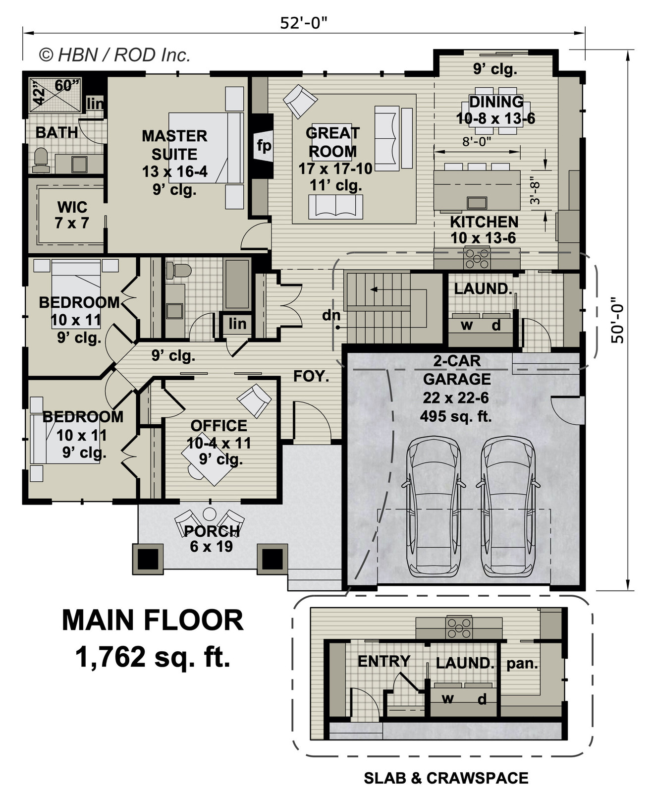 Craftsman House Plan - Shady Oak 41012 - 1st Floor Plan
