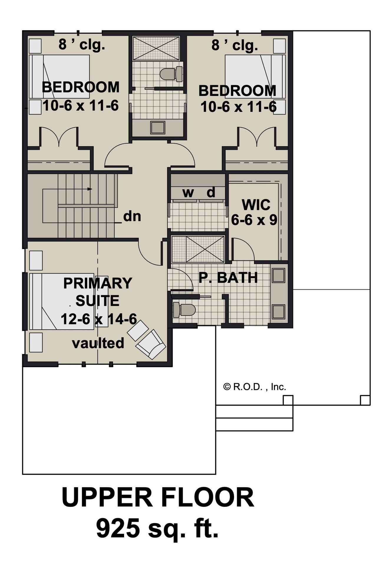 Secondary Image - Craftsman House Plan - Redford 14965 - 2nd Floor Plan