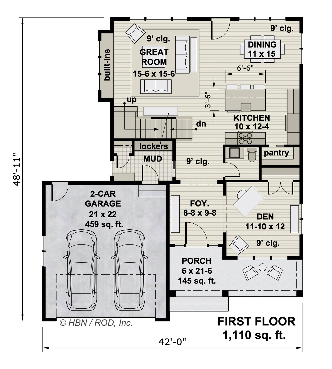 Farmhouse House Plan - Knotty Pine 36722 - 1st Floor Plan