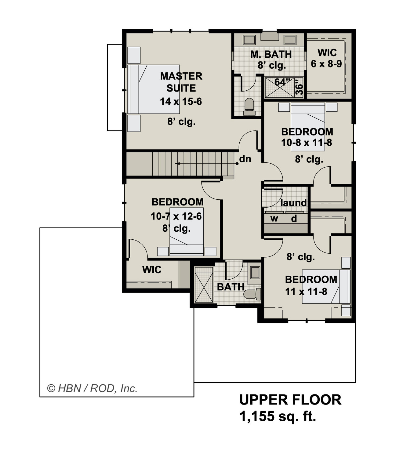 Farmhouse House Plan - Knotty Pine 36722 - 2nd Floor Plan
