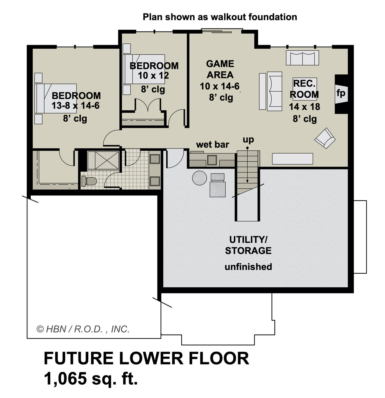 Farmhouse House Plan - Pinewood 49891 - Basement Floor Plan