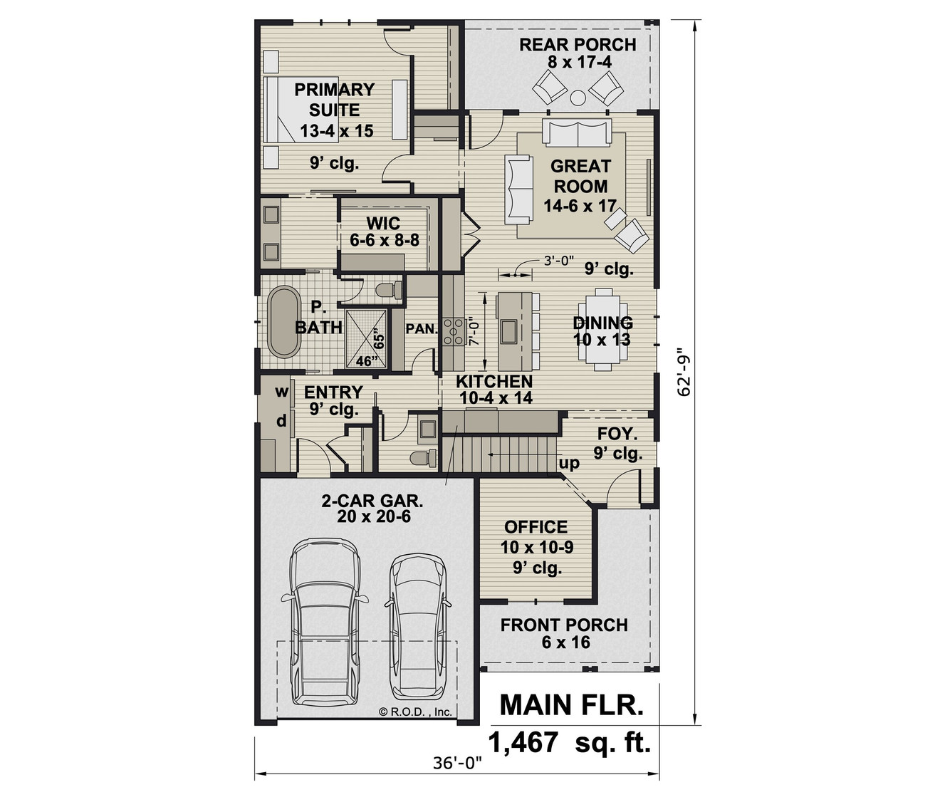 Craftsman House Plan - Osterville 97199 - 1st Floor Plan