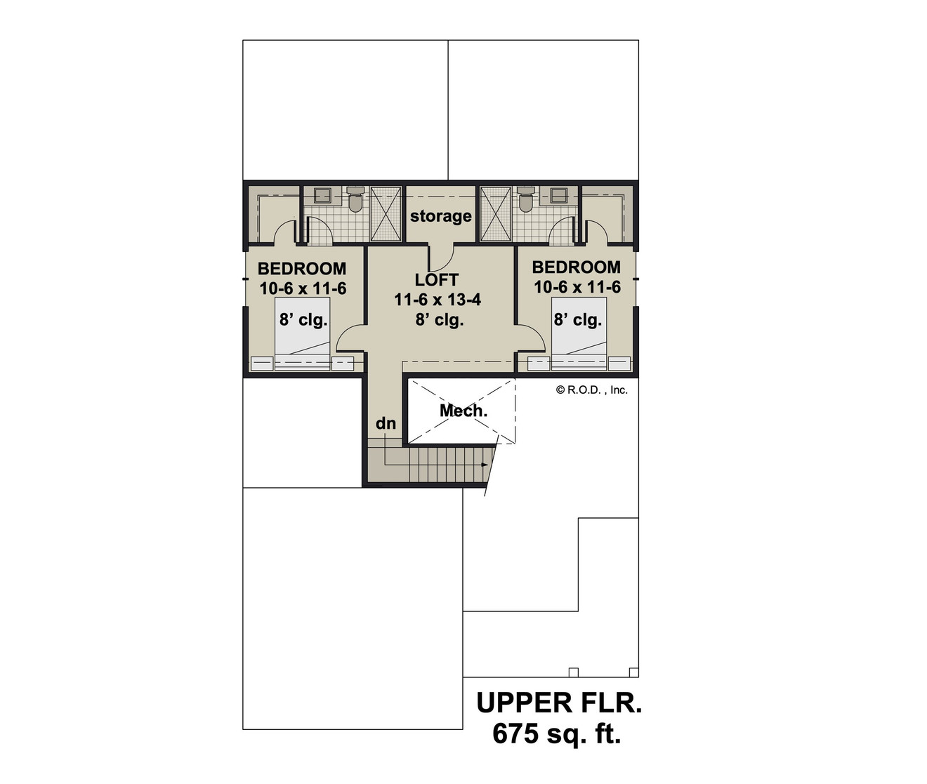 Farmhouse House Plan - Villanova 72886 - 2nd Floor Plan