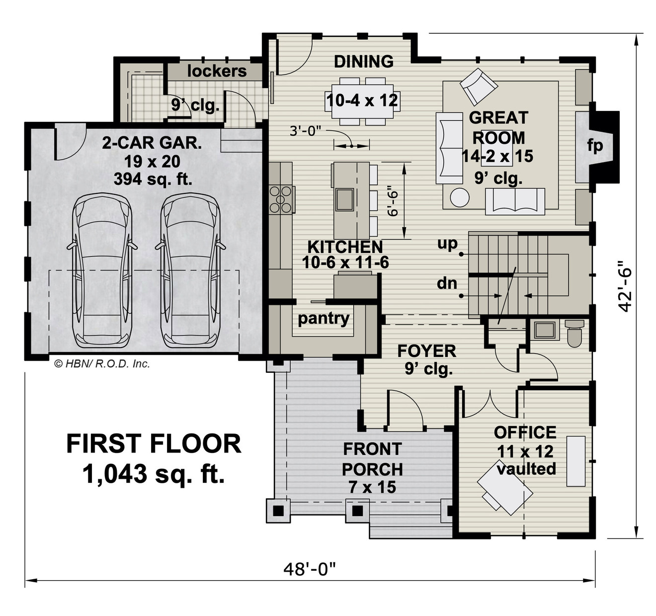 Traditional House Plan - Westerhill 64681 - 1st Floor Plan