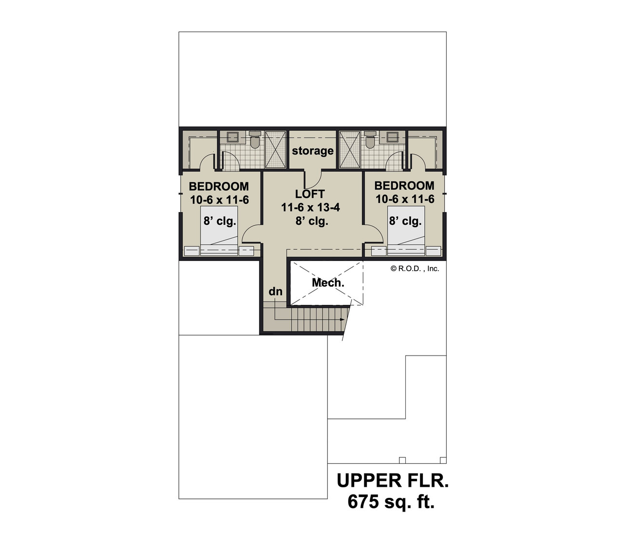 Craftsman House Plan - Stowe 43730 - 2nd Floor Plan