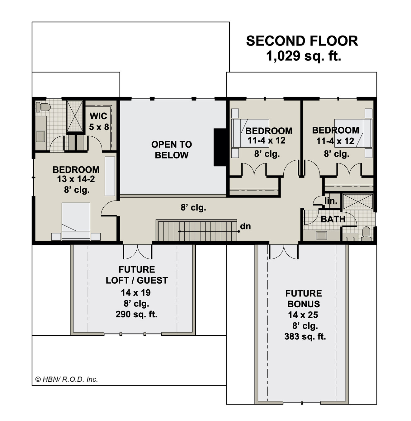 Farmhouse House Plan - Brushy Creek 26008 - 2nd Floor Plan