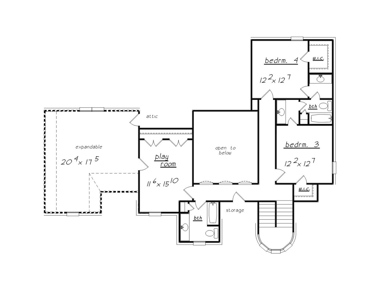 French Country House Plan - 14357 - 2nd Floor Plan