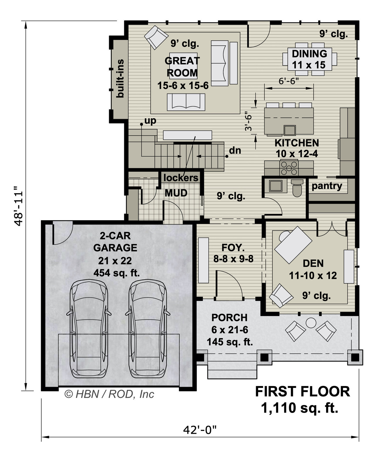 Traditional House Plan - Cold Stream 14956 - 1st Floor Plan