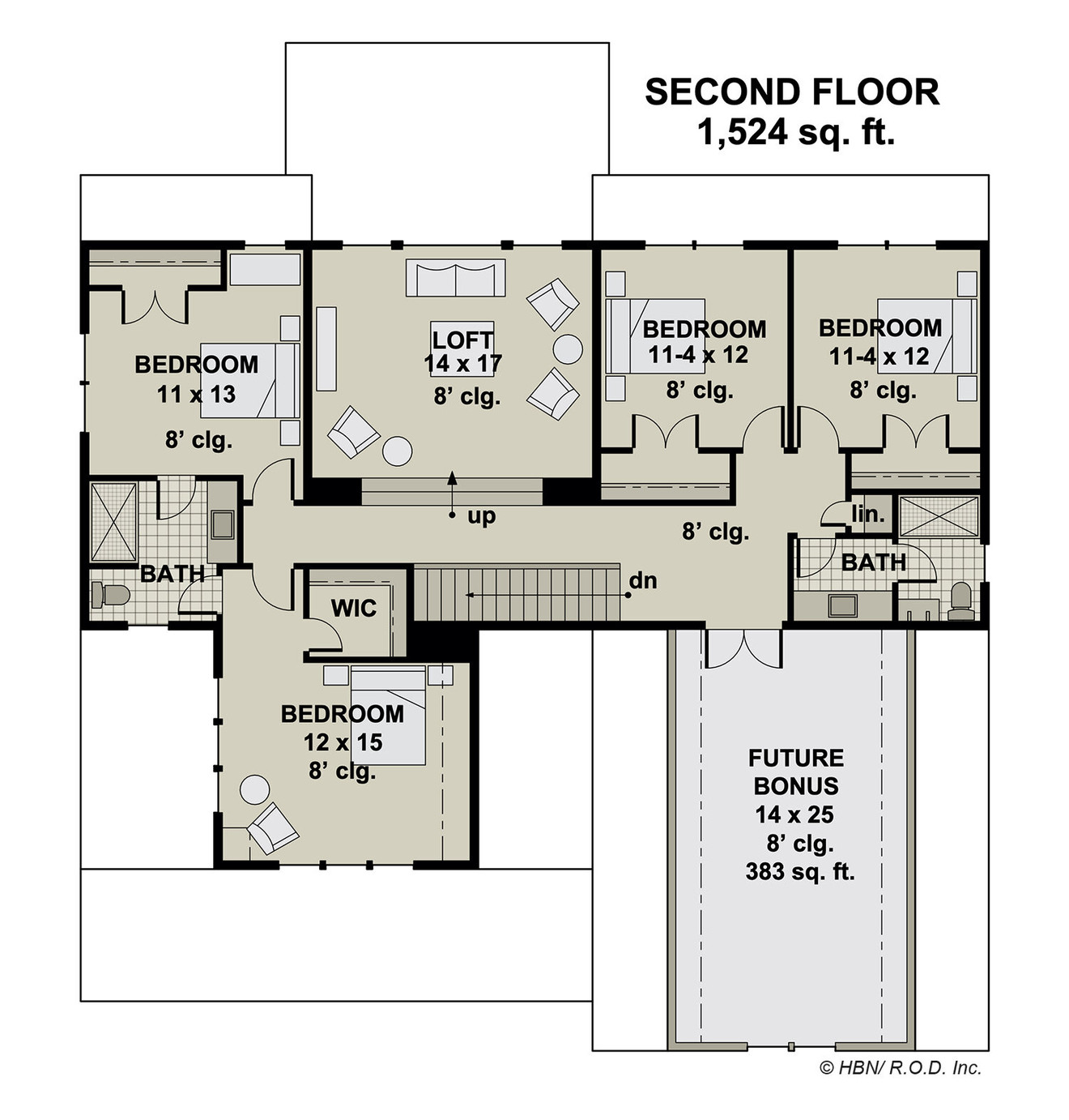 Farmhouse House Plan - Shadow Creek 24734 - 2nd Floor Plan
