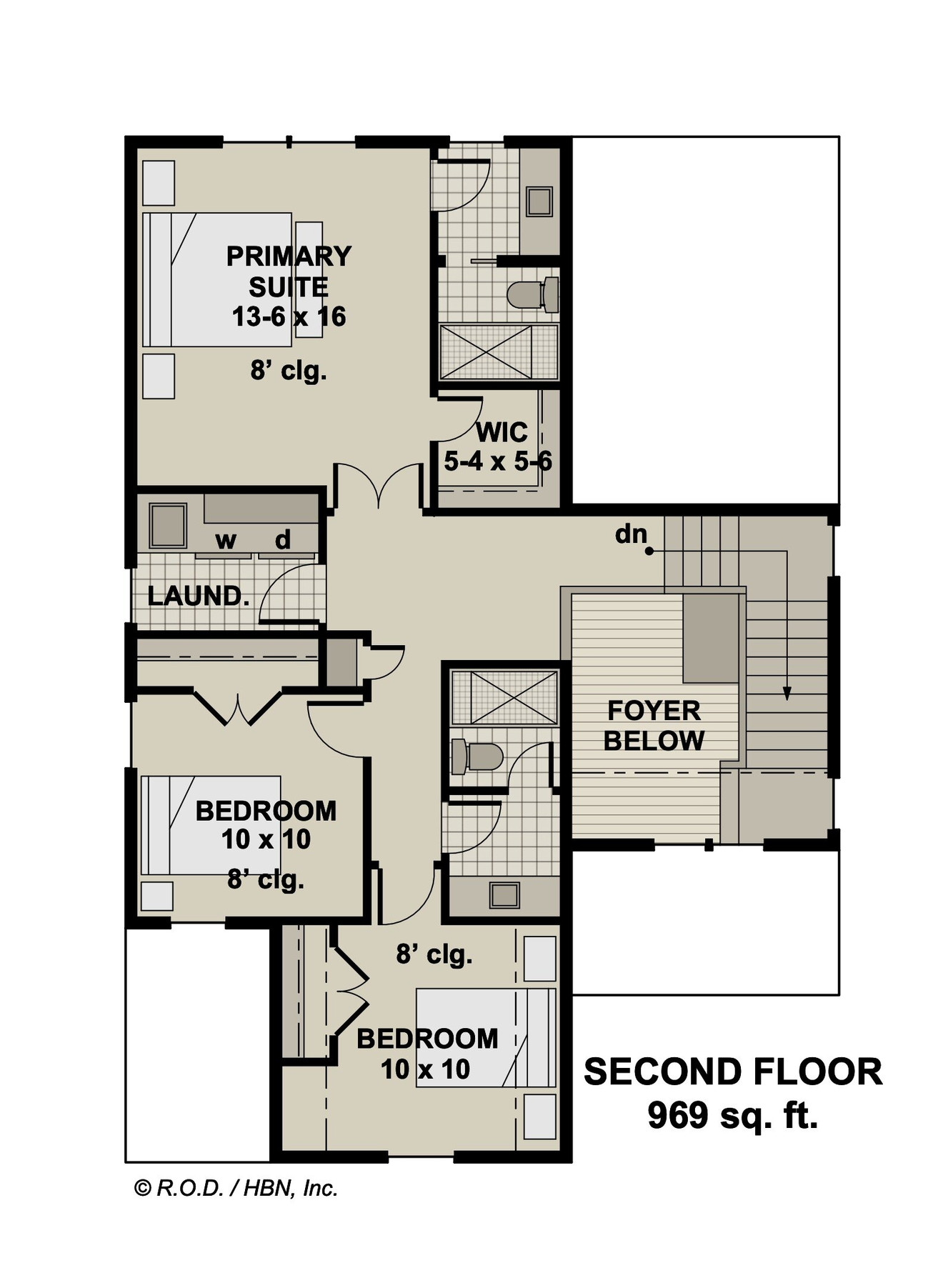 Farmhouse House Plan - White Stone 62356 - 2nd Floor Plan
