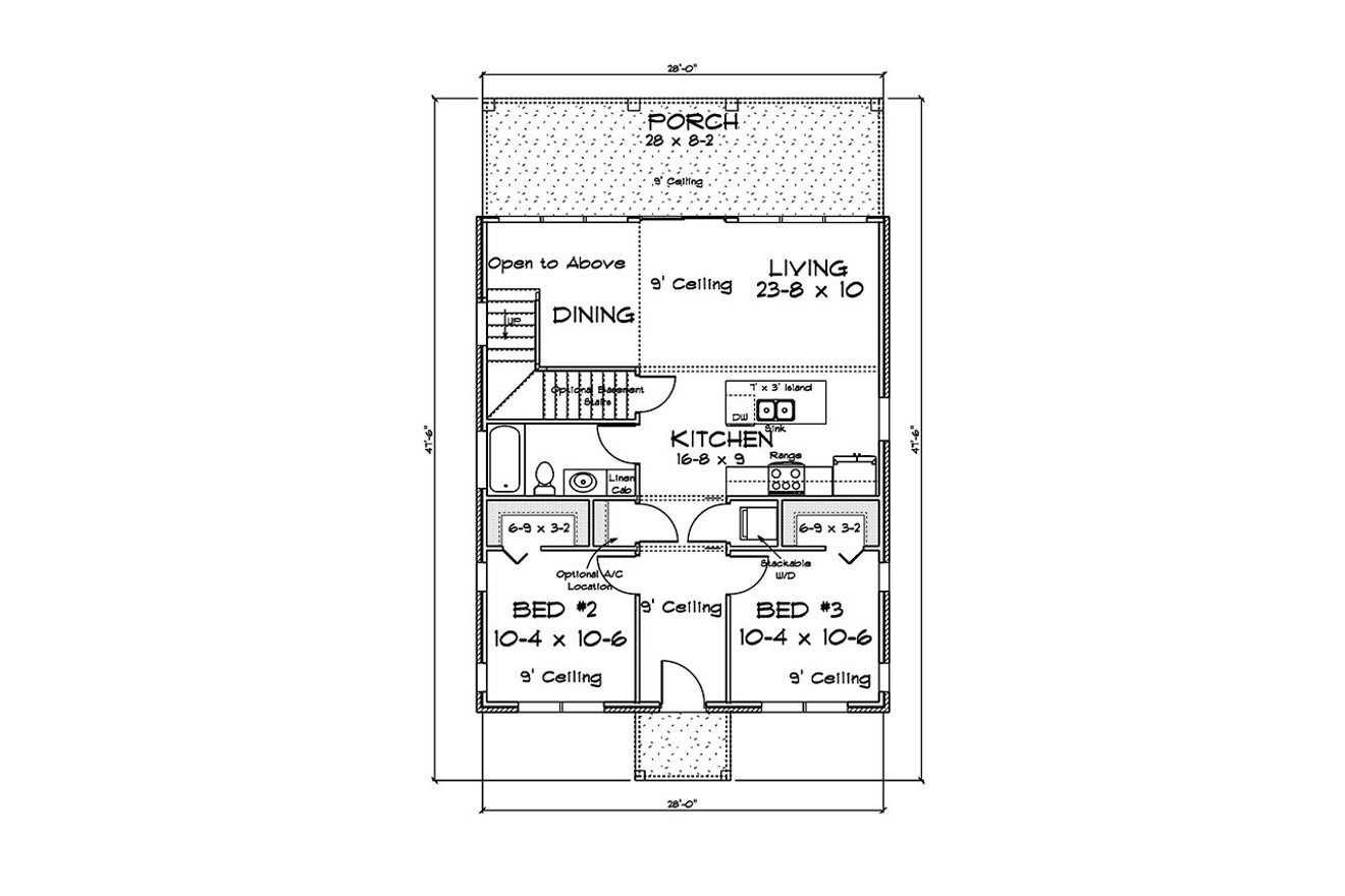 Modern House Plan - 42703 - 1st Floor Plan