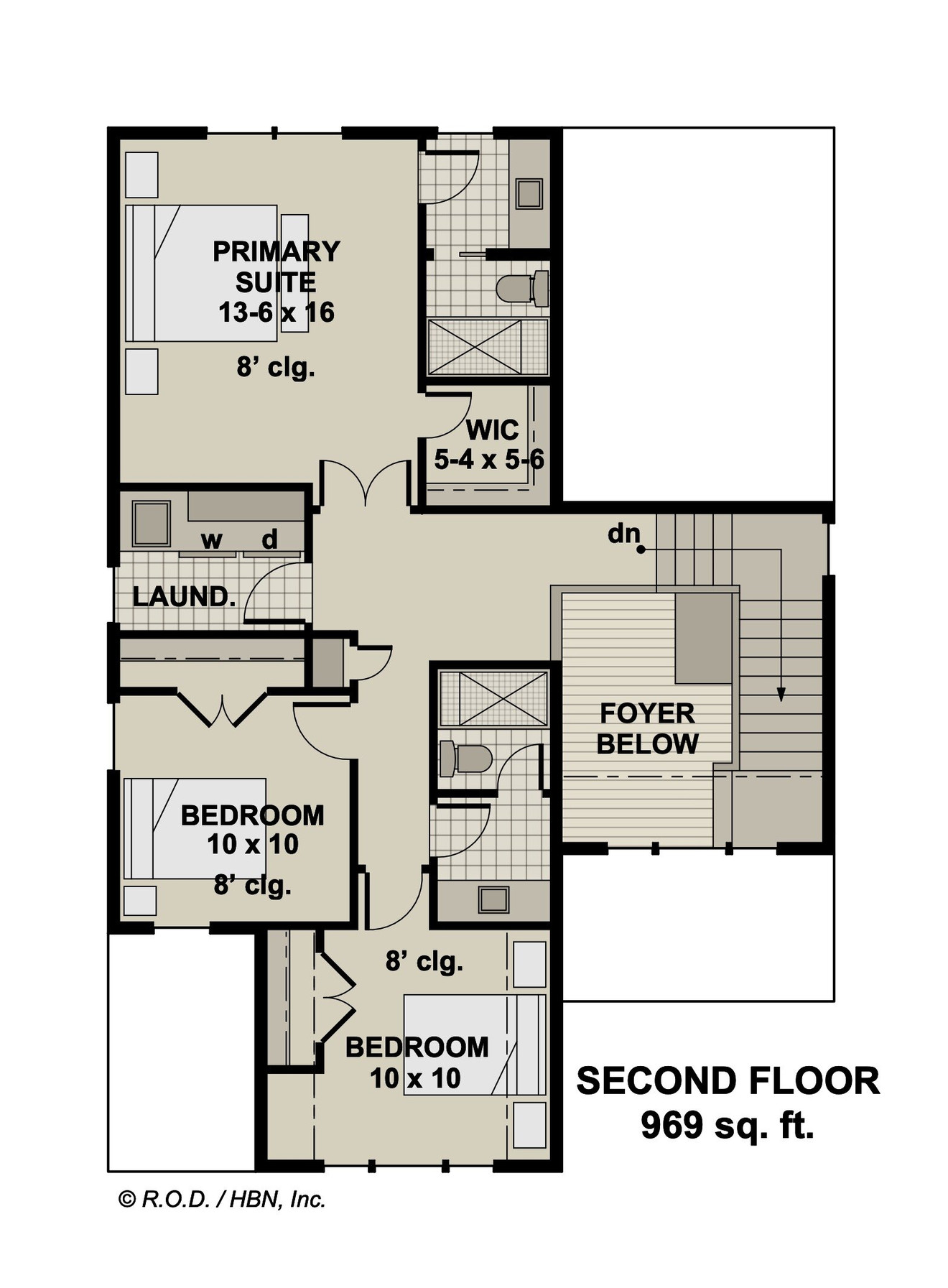 Bungalow House Plan - Glendale 74351 - 2nd Floor Plan