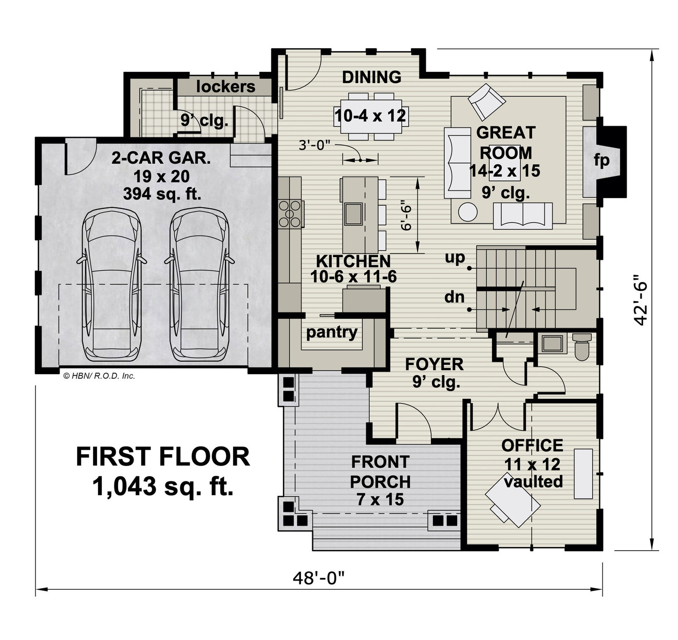 Craftsman House Plan - Hemlock 86226 - 1st Floor Plan