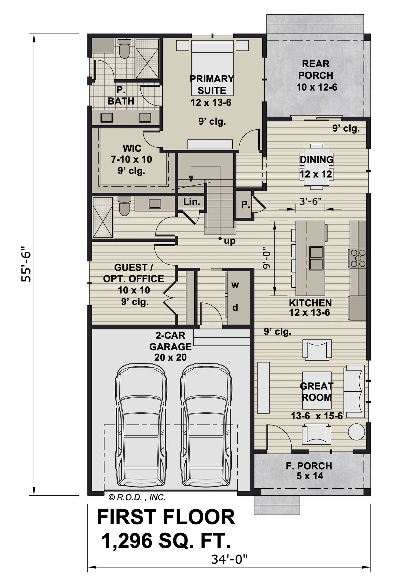Farmhouse House Plan - Eleanor 95821 - 1st Floor Plan