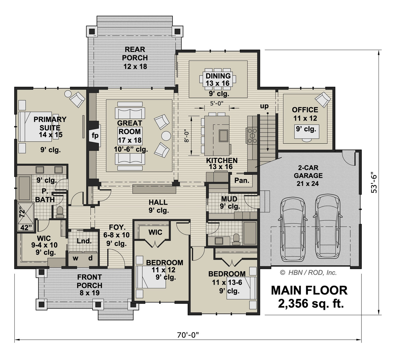 Farmhouse House Plan - Westfield 38675 - 1st Floor Plan