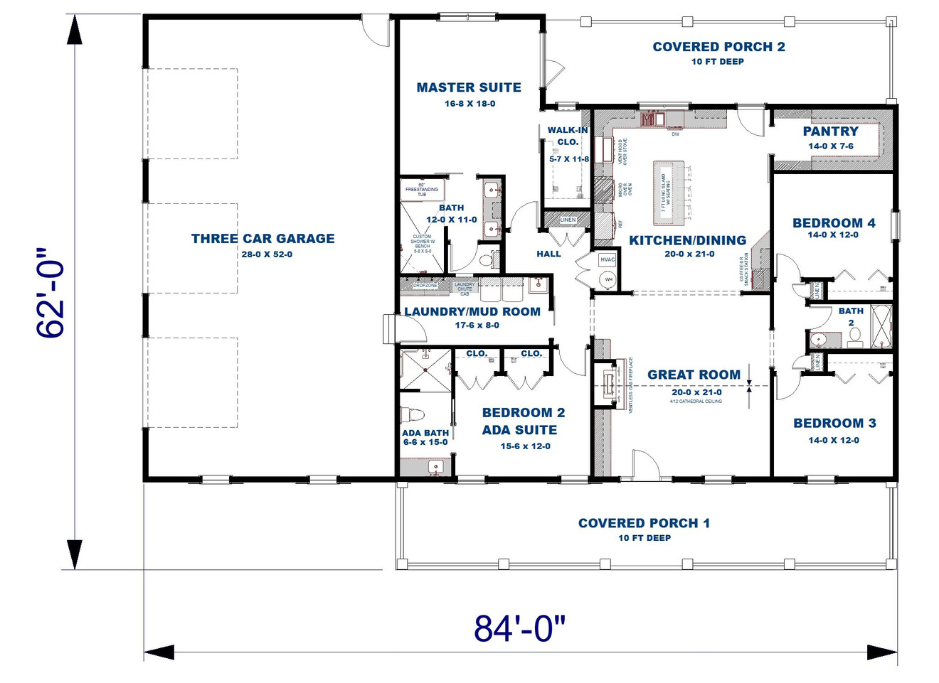 Farmhouse House Plan - 15765 - 1st Floor Plan