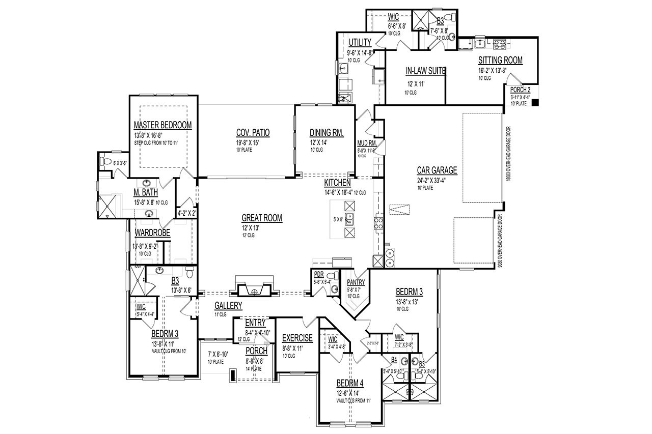 European House Plan - 70430 - 1st Floor Plan