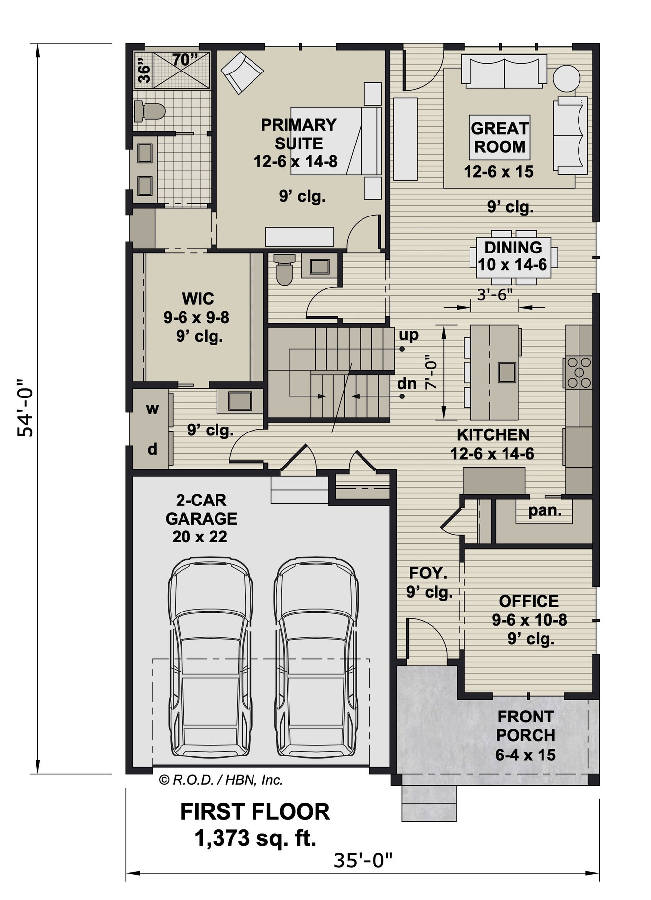 Farmhouse House Plan - Hagwood 18248 - 1st Floor Plan