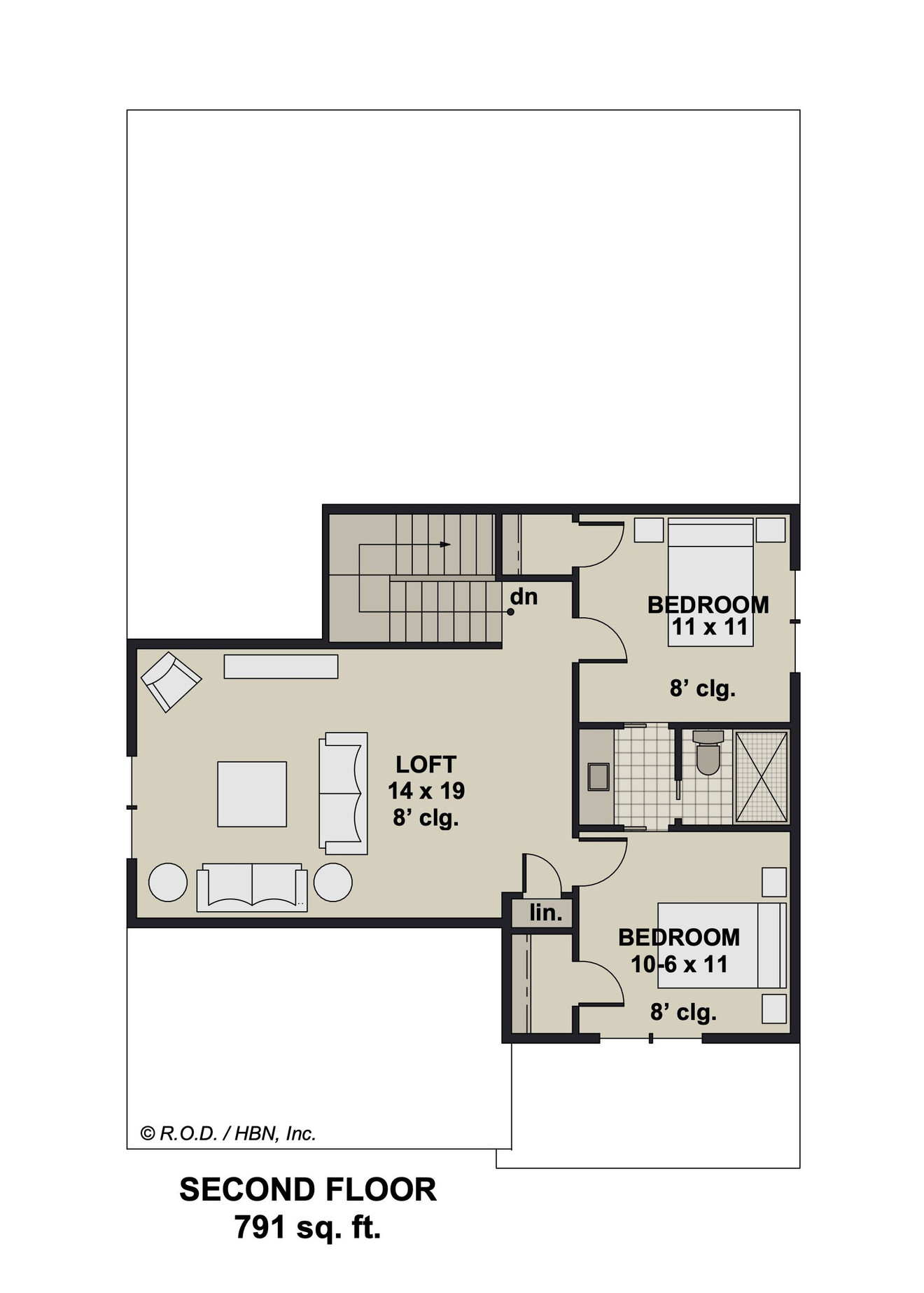 Farmhouse House Plan - Hagwood 18248 - 2nd Floor Plan