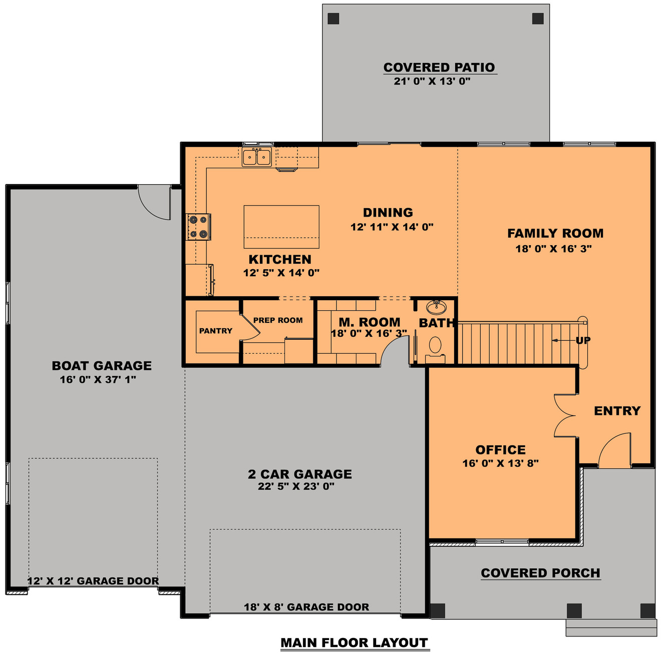 Craftsman House Plan - The Sadie 58607 - 1st Floor Plan