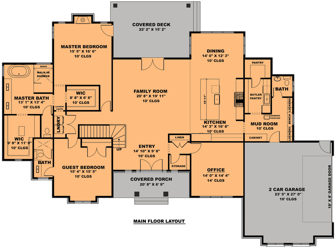 Craftsman House Plan - The Teara 33022 - 1st Floor Plan