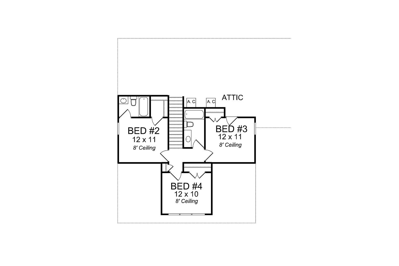 Secondary Image - Craftsman House Plan - Florence 56313 - 2nd Floor Plan