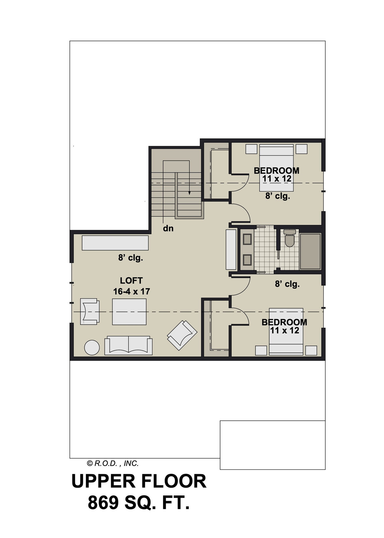 Bungalow House Plan - Delilah 59098 - 2nd Floor Plan