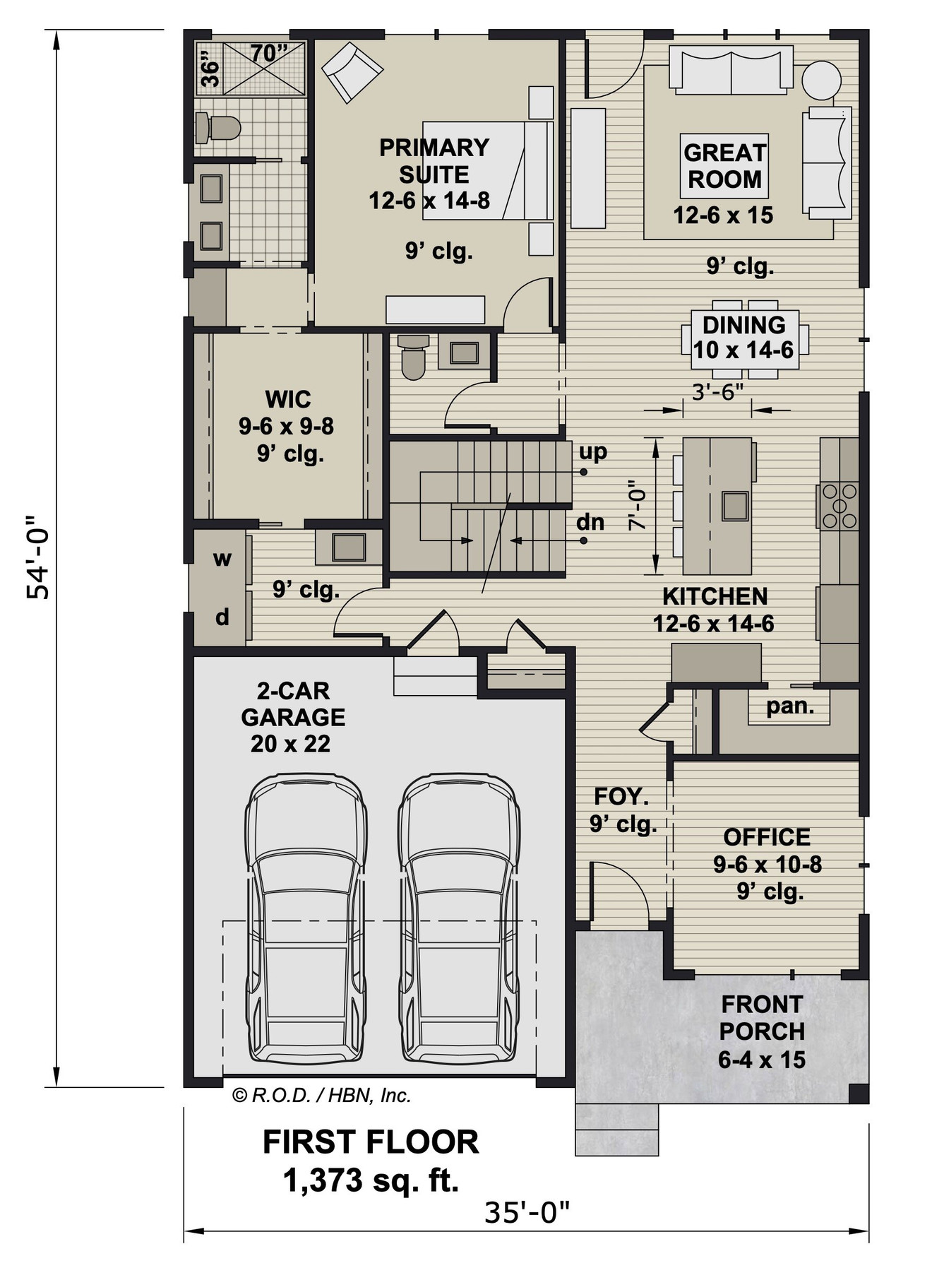Modern House Plan - Lexington 26560 - 1st Floor Plan