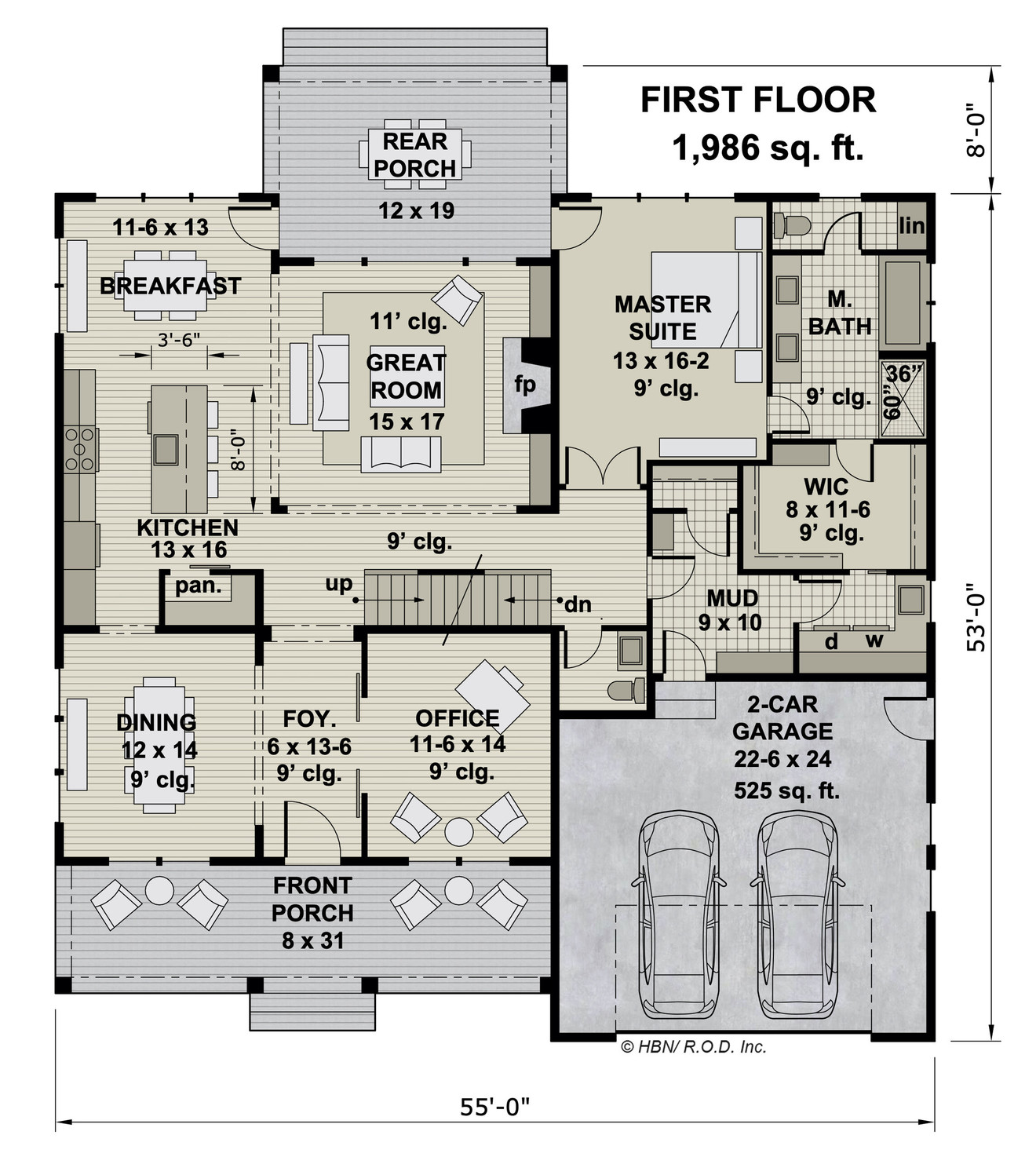Farmhouse House Plan - Shorewood 35256 - 1st Floor Plan
