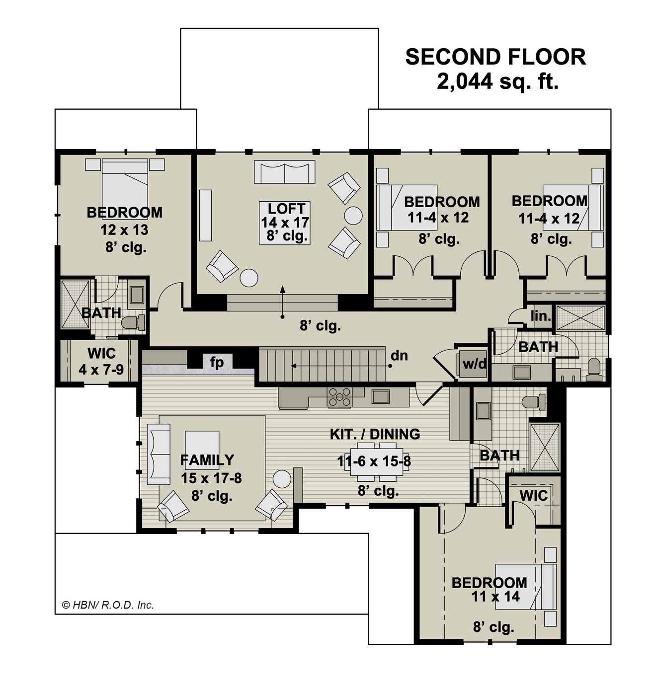 Farmhouse House Plan - Shorewood 35256 - 2nd Floor Plan