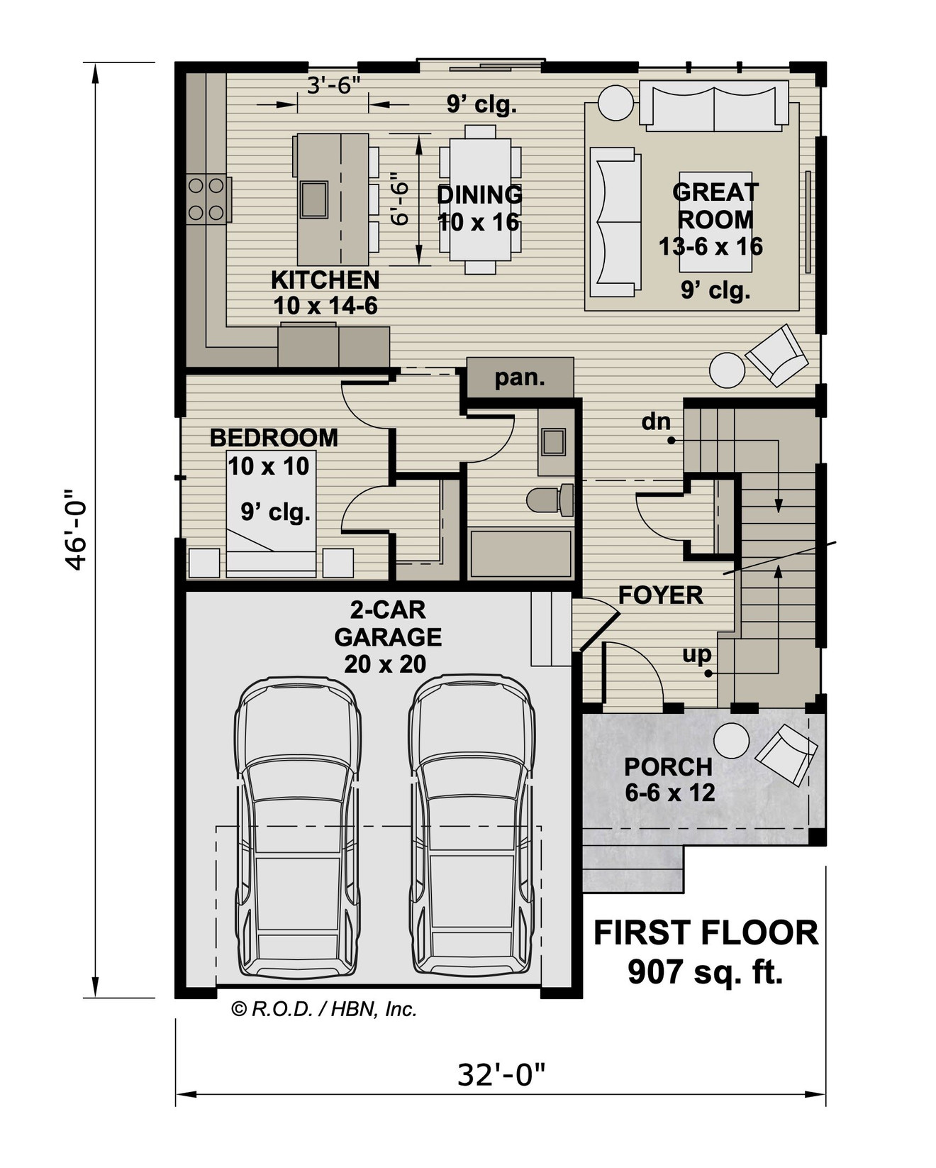 Farmhouse House Plan - White Pines 50546 - 1st Floor Plan