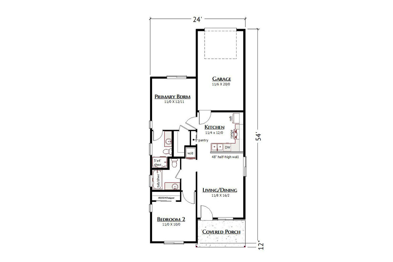Cottage House Plan - Juniper One 27733 - 1st Floor Plan