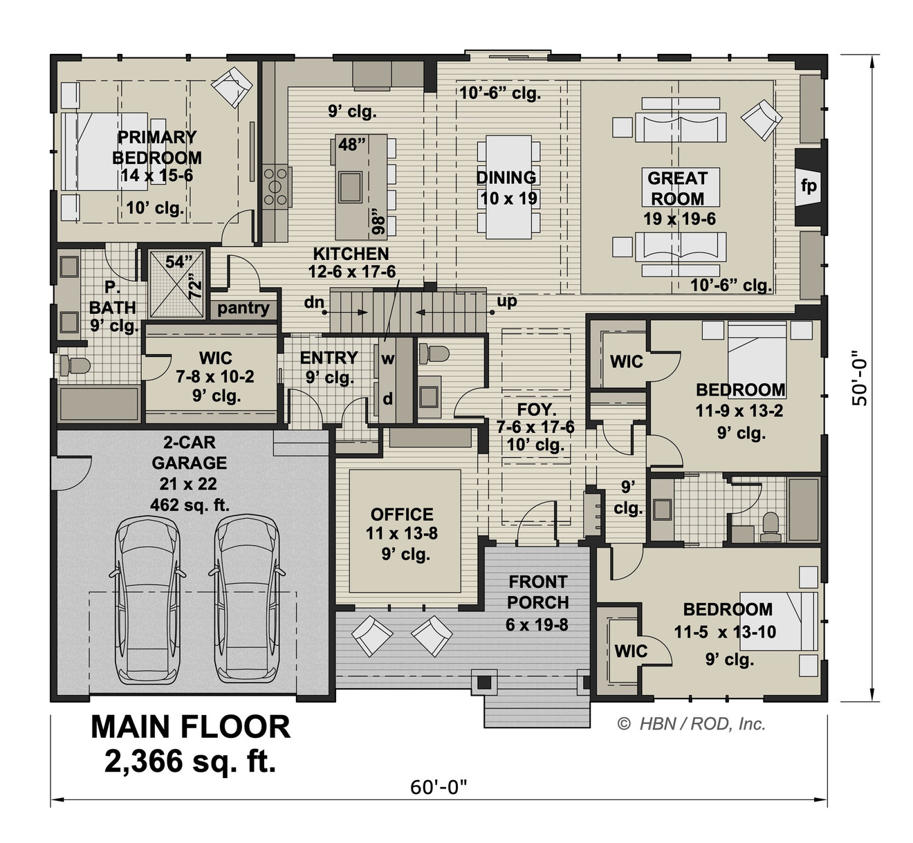 Farmhouse House Plan - Thornwood 86628 - 1st Floor Plan