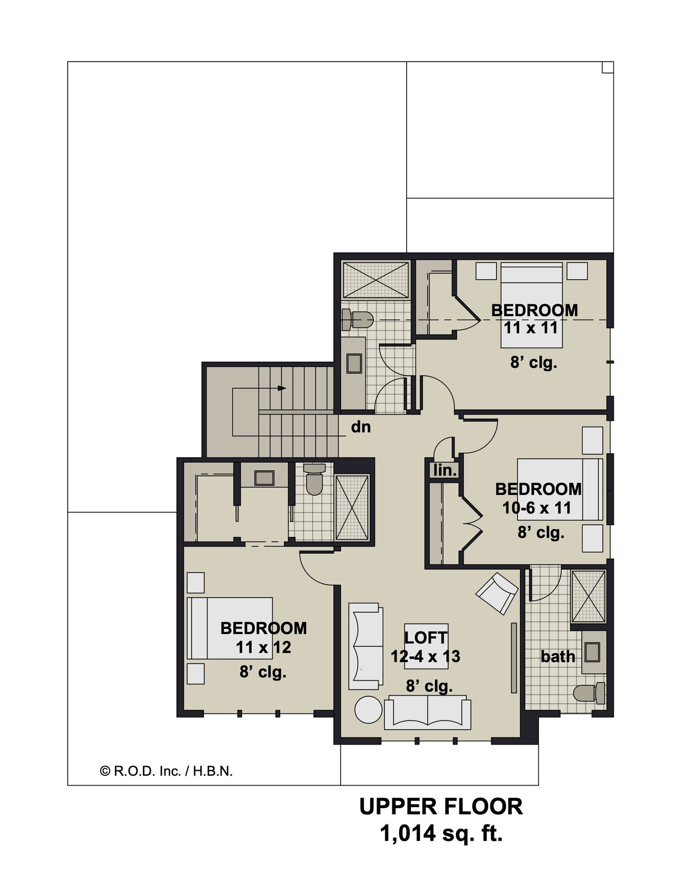 Secondary Image - Bungalow House Plan - Brunswick 56610 - 2nd Floor Plan