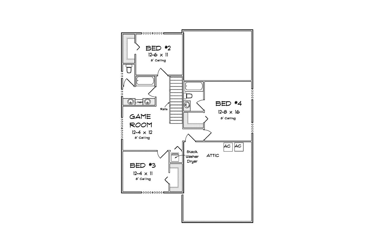 Secondary Image - Traditional House Plan - 37786 - 2nd Floor Plan