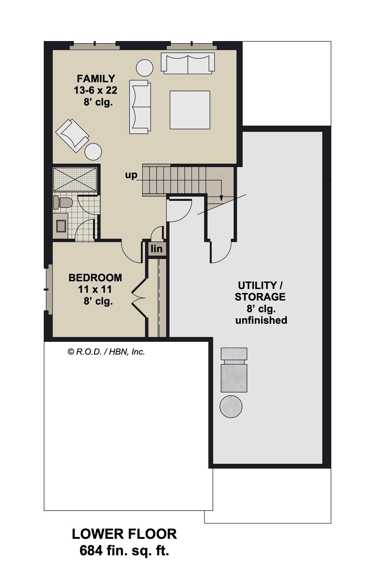 Craftsman House Plan - Essex 63096 - Basement Floor Plan
