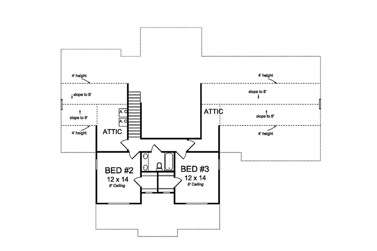 Secondary Image - Cottage House Plan - Easton 11037 - 2nd Floor Plan