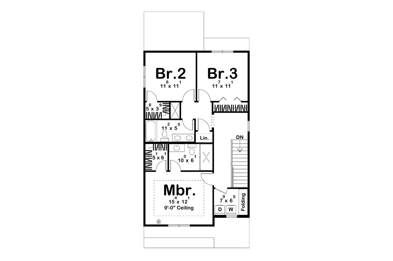 Traditional House Plan - Thrasher 30877 - 2nd Floor Plan